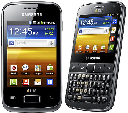 Samsung Galaxy Y Duos and Samsung Galaxy Y Pro Duos